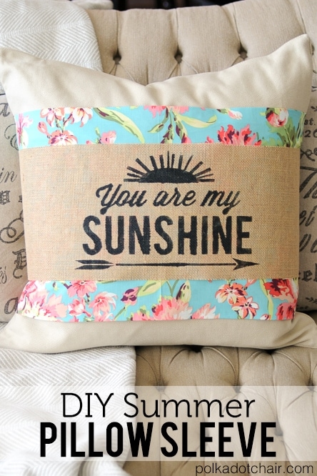 DIY Summer Pillow Sleeve