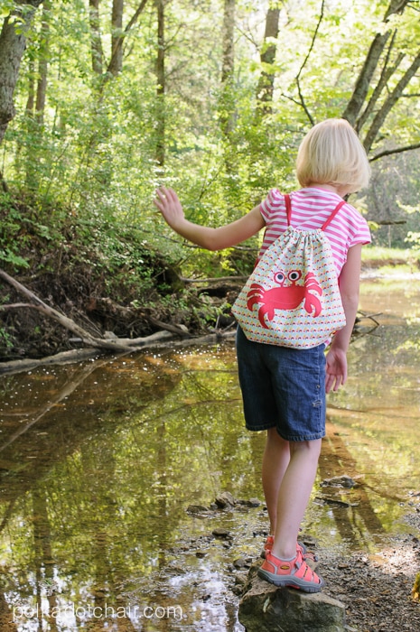 Simple Summer Backpack Sewing Pattern by Melissa Mortenson of polkadotchair.com