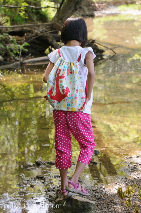 Simple Summer Backpack Sewing Pattern by Melissa Mortenson of polkadotchair.com