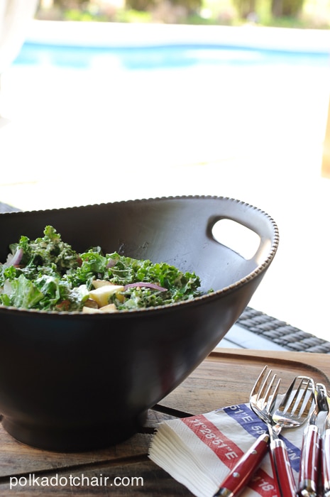 Kale and Apple Potato Salad Recipe on polkadotchair.com