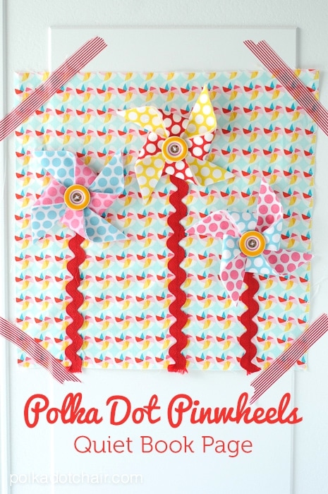 Pretty Pinwheels Quiet Book Page