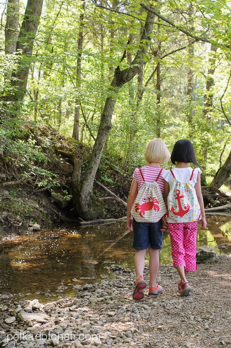 Simple Summer Backpack Sewing Pattern by Melissa Mortenson of polkadotchair.com