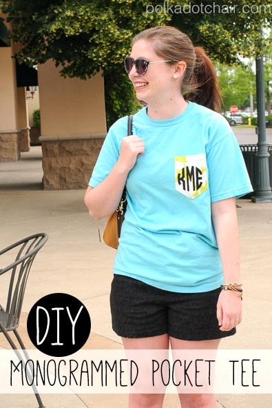 DIY Monogrammed Pocket T-Shirt