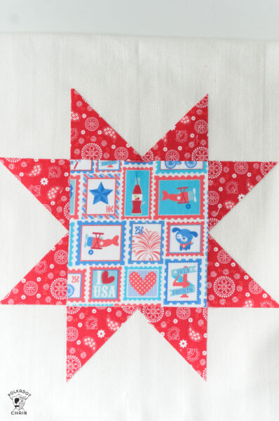 red white and blue star tea towel