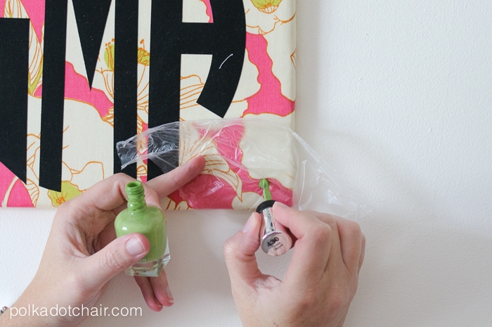 DIY Monogrammed Memo Board made from an acoustic ceiling tile, super easy!