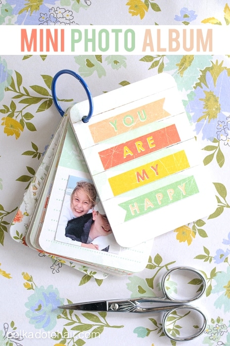 Mini Photo Albums made from Project Life Cards