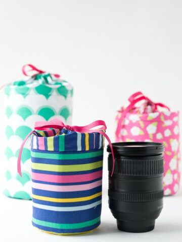 Padded Camera Lens Case Sewing Tutorial on polkadotchair.com