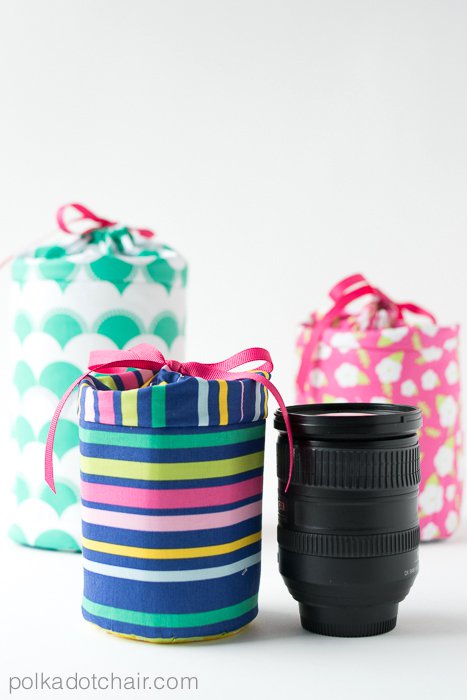 Padded Camera Lens Case Sewing Tutorial on polkadotchair.com