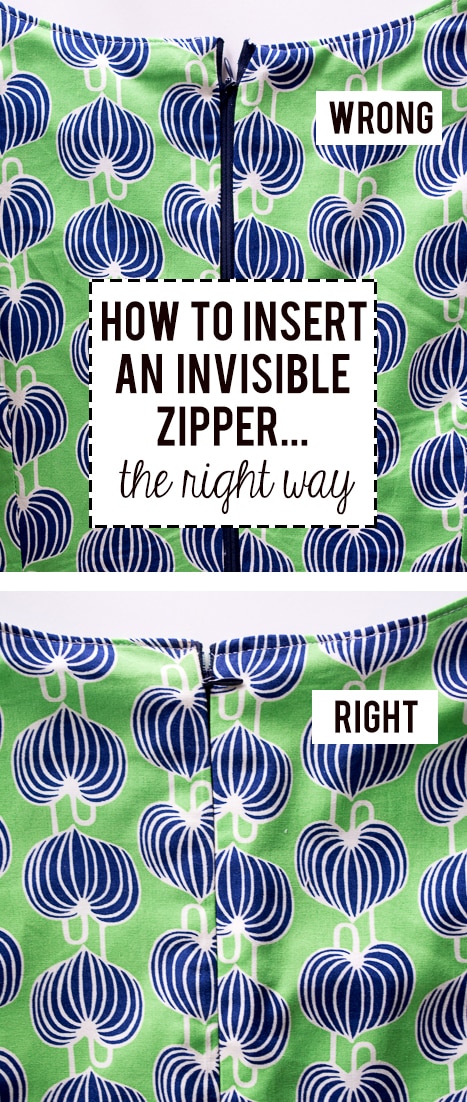 How to insert an Invisible Zipper -the right way...