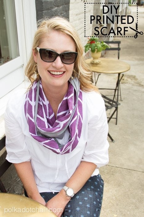 DIY Custom Printed Fabric Infinity Scarf