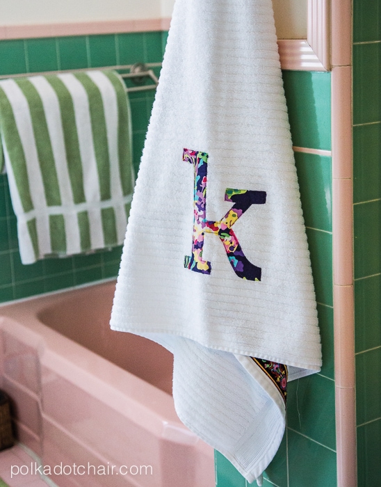 Monogrammed Towel Tutorial