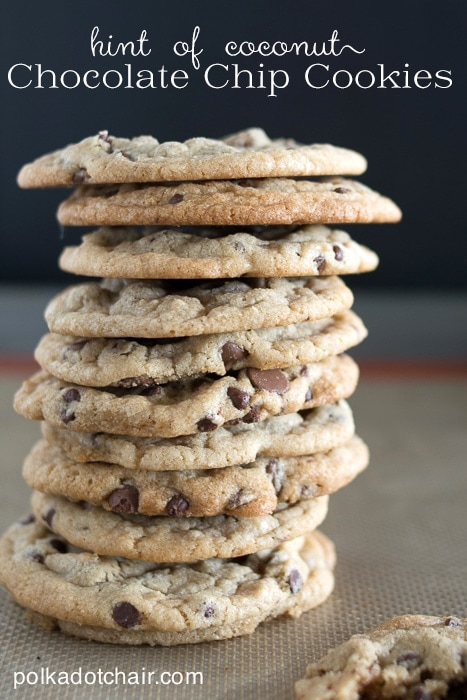 Chocolate Chip Cookie Recipe {with a hint of coconut}