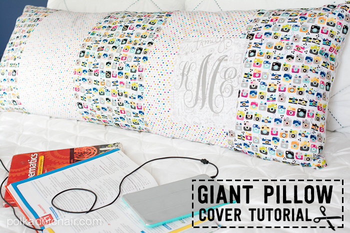 Giant Pocket Pillow Sewing Tutorial by Melissa Mortenson of polkadotchair.com