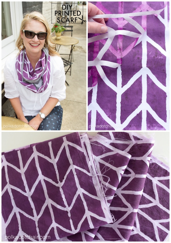 DIY Custom Printed Fabric Infinity Scarf Tutorial on polkadotchair.com