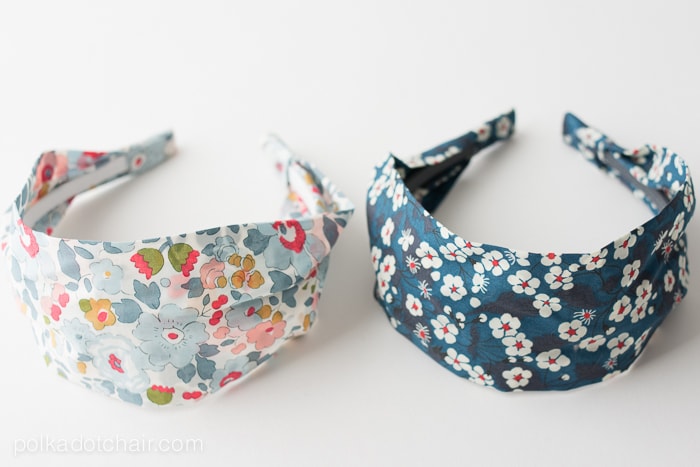 DIY headbands on white table