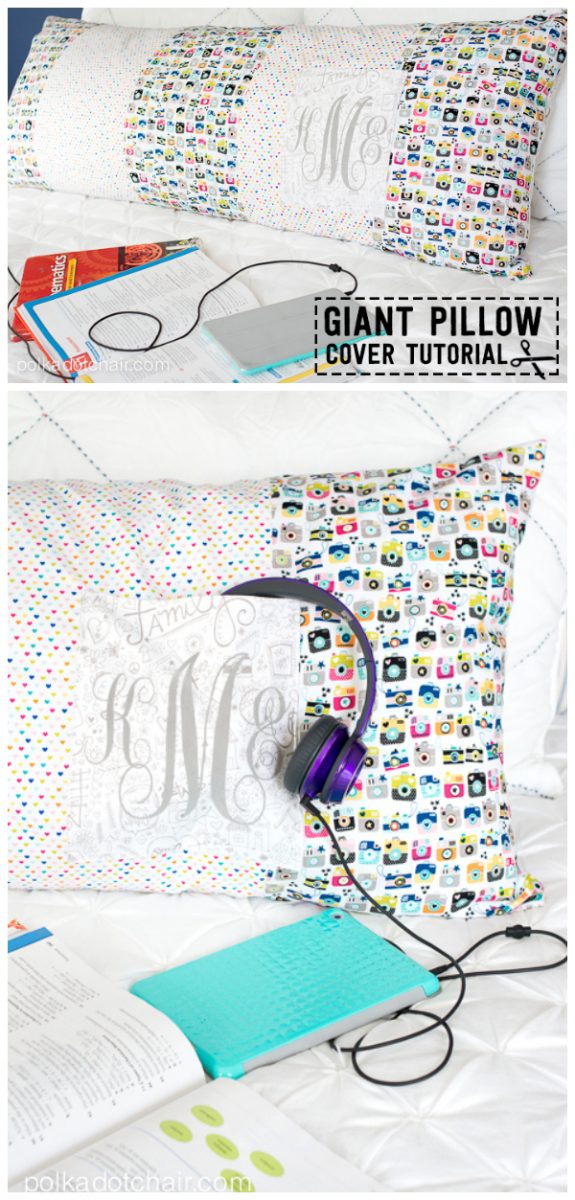 Giant Body Pillow Sewing pattern with pocket