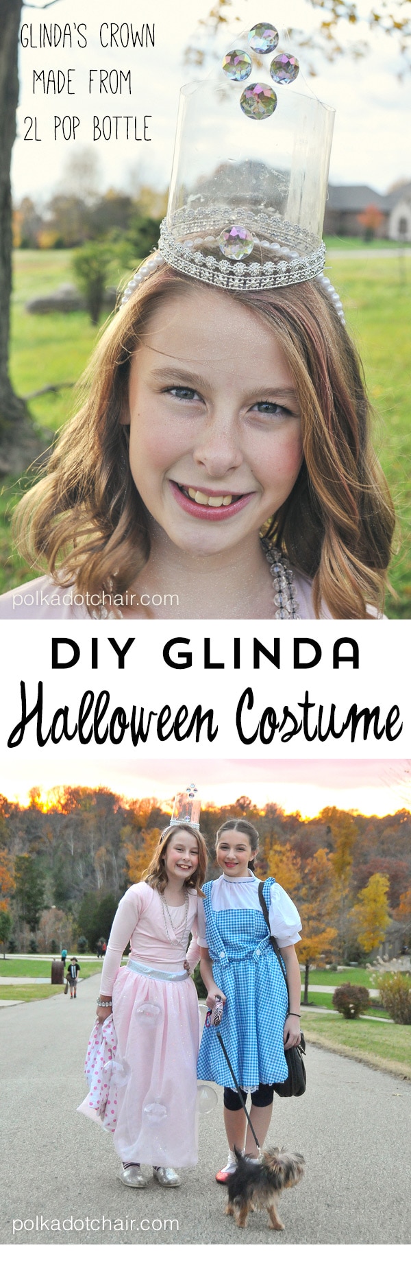 Make a simple Glinda the Good Witch costume with this Glinda costume tutorial. A cute Wizard of Oz Halloween costume