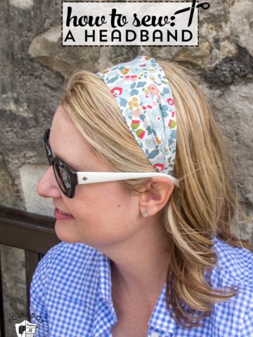 DIY Fabric Headband Sewing Pattern on polkadotchair.com