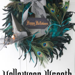 DIY Witches Hat Halloween Wreath