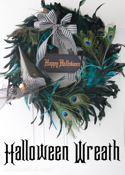 DIY Witches Hat Halloween Wreath