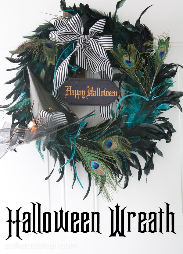 DIY Witch Hat Halloween Wreath