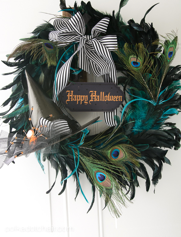 DIY Witches Hat Halloween Wreath 