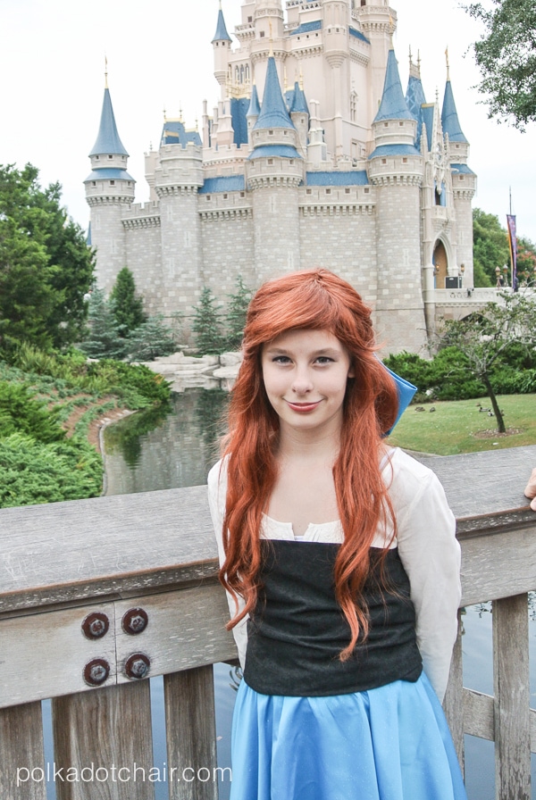 Simple DIY Ariel Costume Tutorial for Halloween Polka Dot Chair