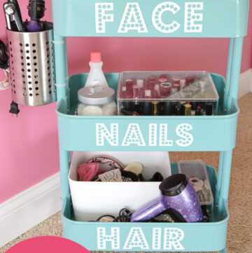 IKEA Raskog Hack, a DIY Rolling Vanity