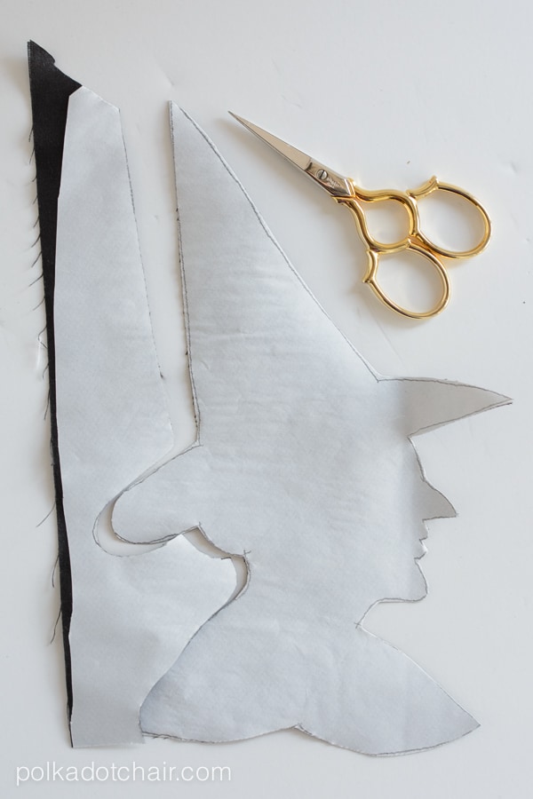 cut out of applique shape with scissors