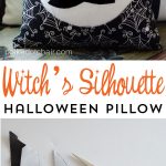 "Witch's Silhouette" A Halloween Pillow Pattern from polkadotchair.com