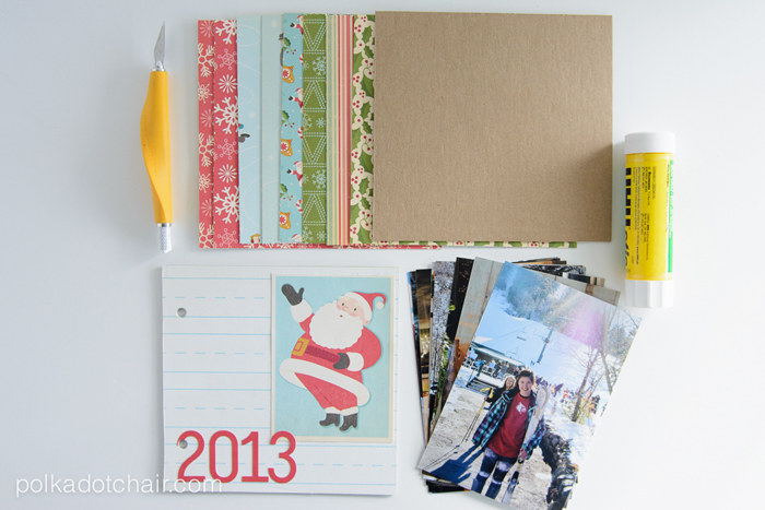 Simple Christmas Photo Album Tutorial on polkadotchair.com