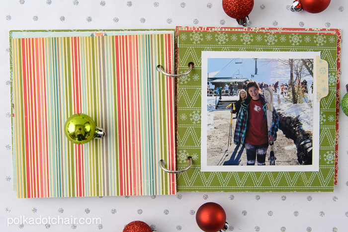 Simple Christmas Photo Album Tutorial on polkadotchair.com