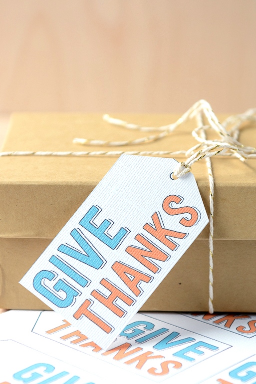 Give Thanks Free Printable Gift Tag