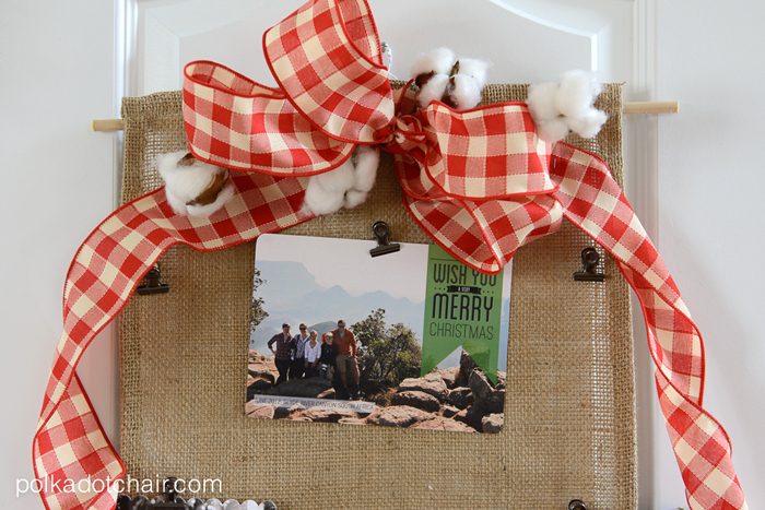 DIY Christmas Card Holder.... no sew! 