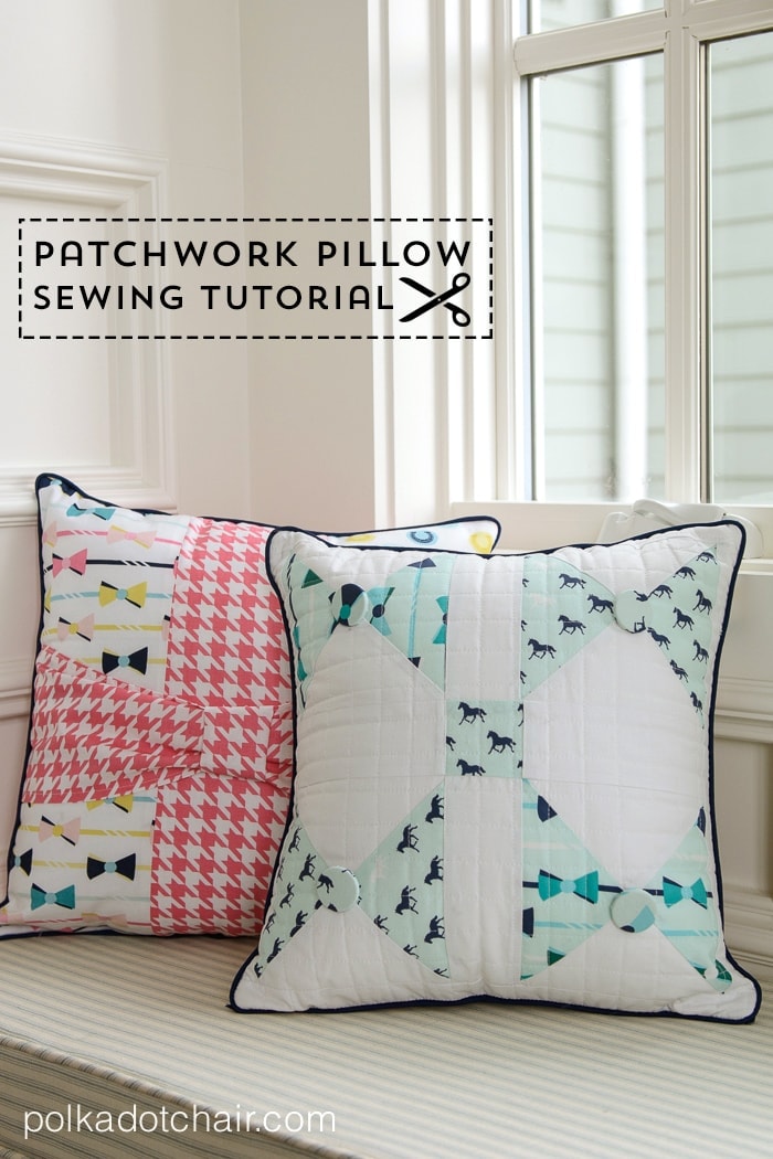 Bow Tie Patchwork Pillow Tutorial