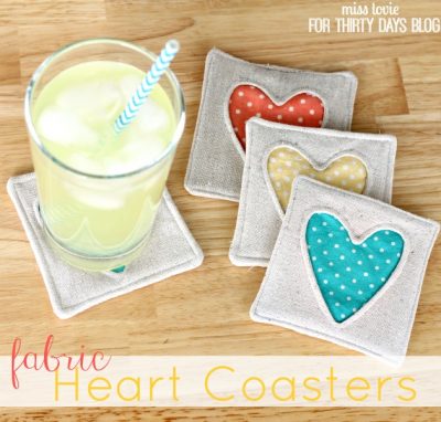 Fabric Heart Coasters