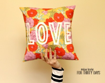 Floral LOVE Pillow Sewing Tutorial