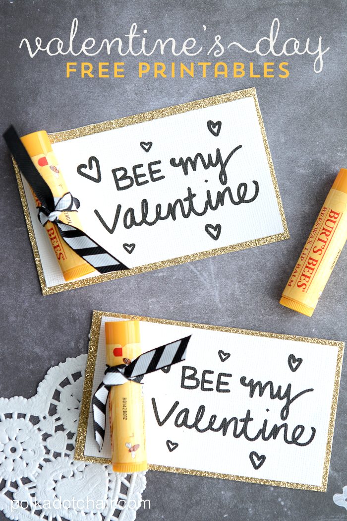 Free Printable Non Candy Valentine s Day Gifts Polka Dot Chair printable-bee-valentine-for-kids-classroom-exchange-etsy