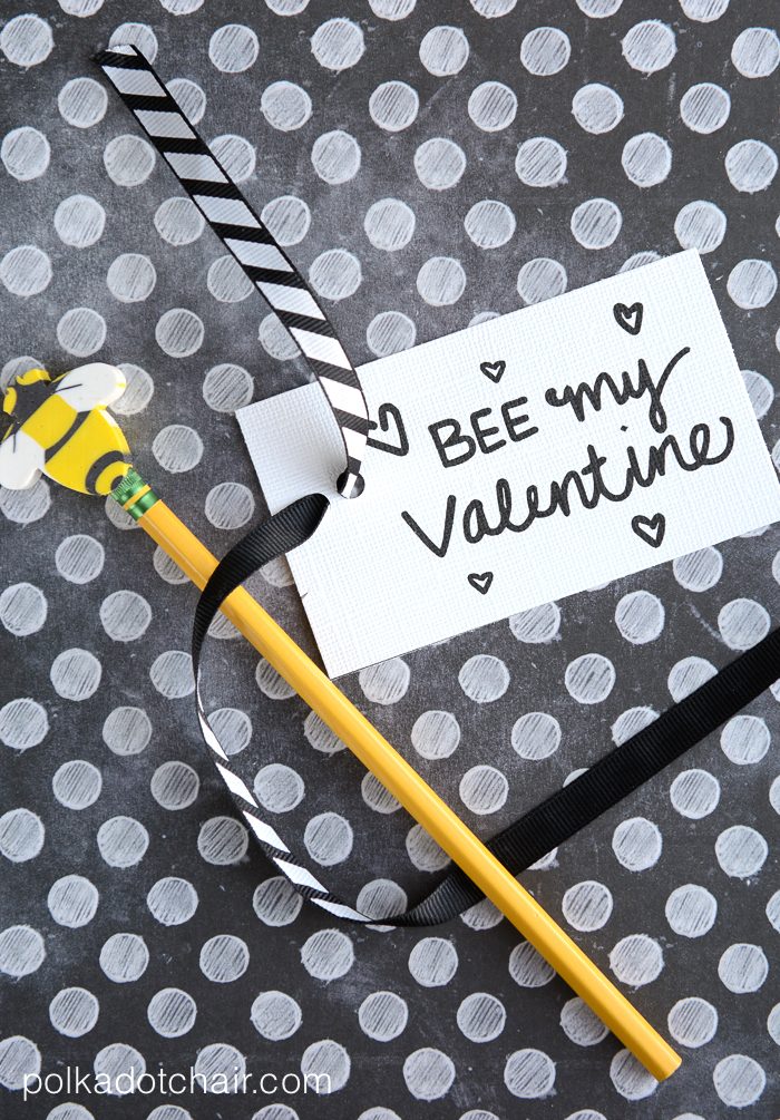 "Bee" My Valentine - free printable Valentine's. So cute with bee erasers for little kids or beeswax lip balm for big kids!