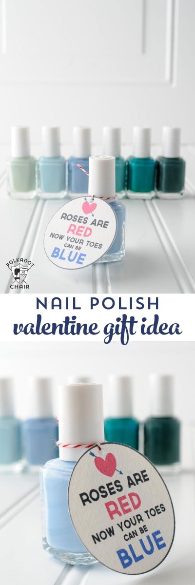 Nail Polish Valentine's Day Gift idea on polkadotchair.com
