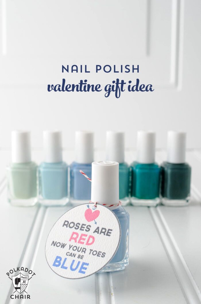Nail polish valentines @michellepaigeblogs.com Nail Polish Valentine's Day Gift idea on polkadotchair.com