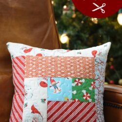 Tutorial for a simple quilted pillow. A great way to use up scraps, would be cute to change out for the different Holidays.