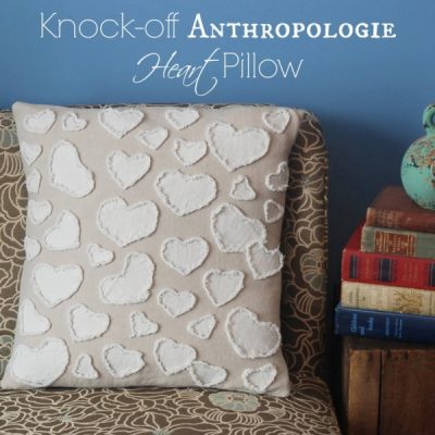 Knock off Anthropologie Heart Pillow
