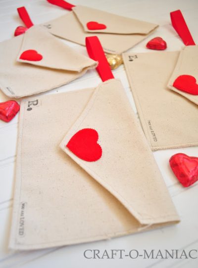 DIY Fabric Envelopes for Valentines Day