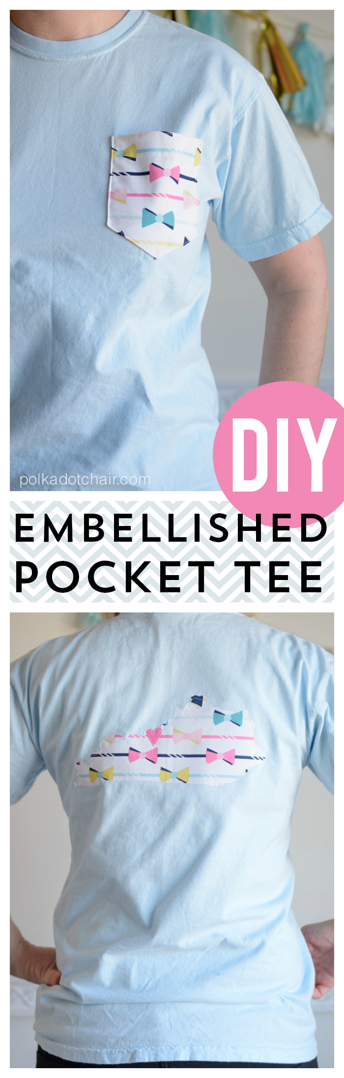 A fun way to dress up a plain t-shirt- How to make a pocket t-shirt