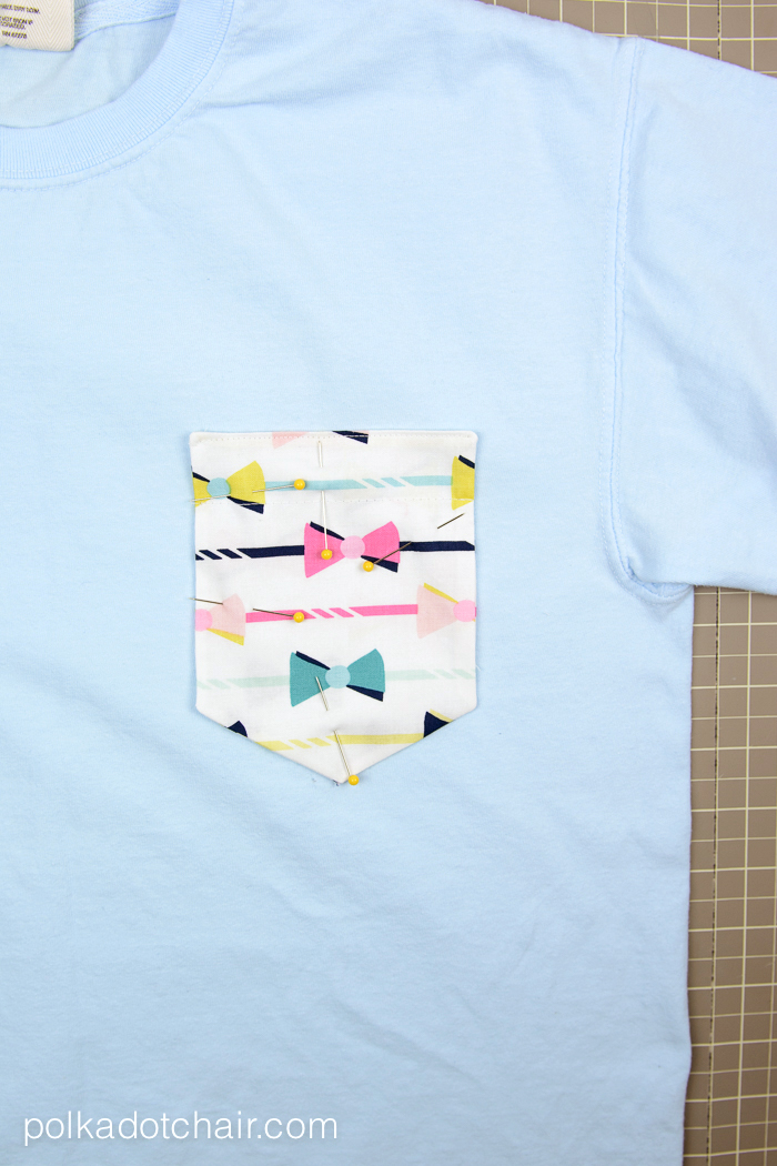 DIY Embellished Pocket Tees Tutorial