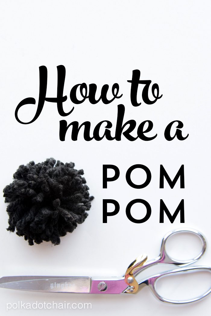 How to make a pom pom with yarn.  