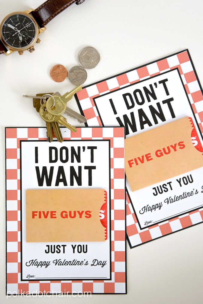 Free Printable Funny Valentine Gift for Guys | Polka Dot Chair