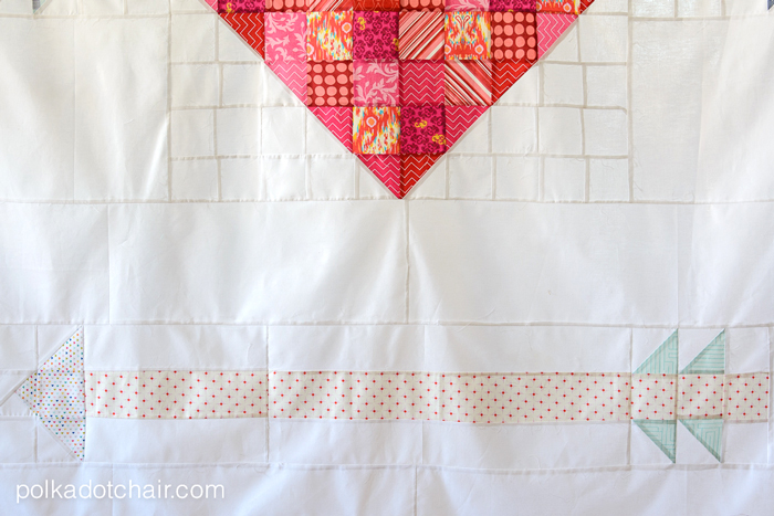 Cupid's Arrow Quilt Pattern, a fun twist on a patchwork heart quilt