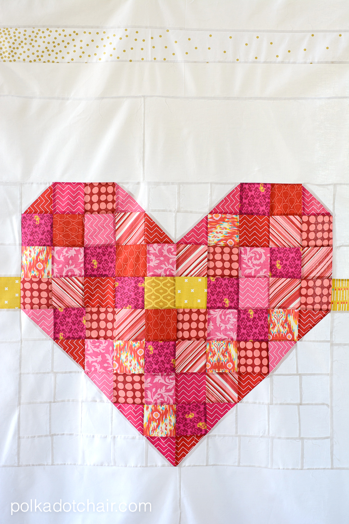 Cupid's Arrow Quilt Pattern, a fun twist on a patchwork heart quilt